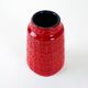 Red ceramic vase, German design, 1960s, made in West Germany