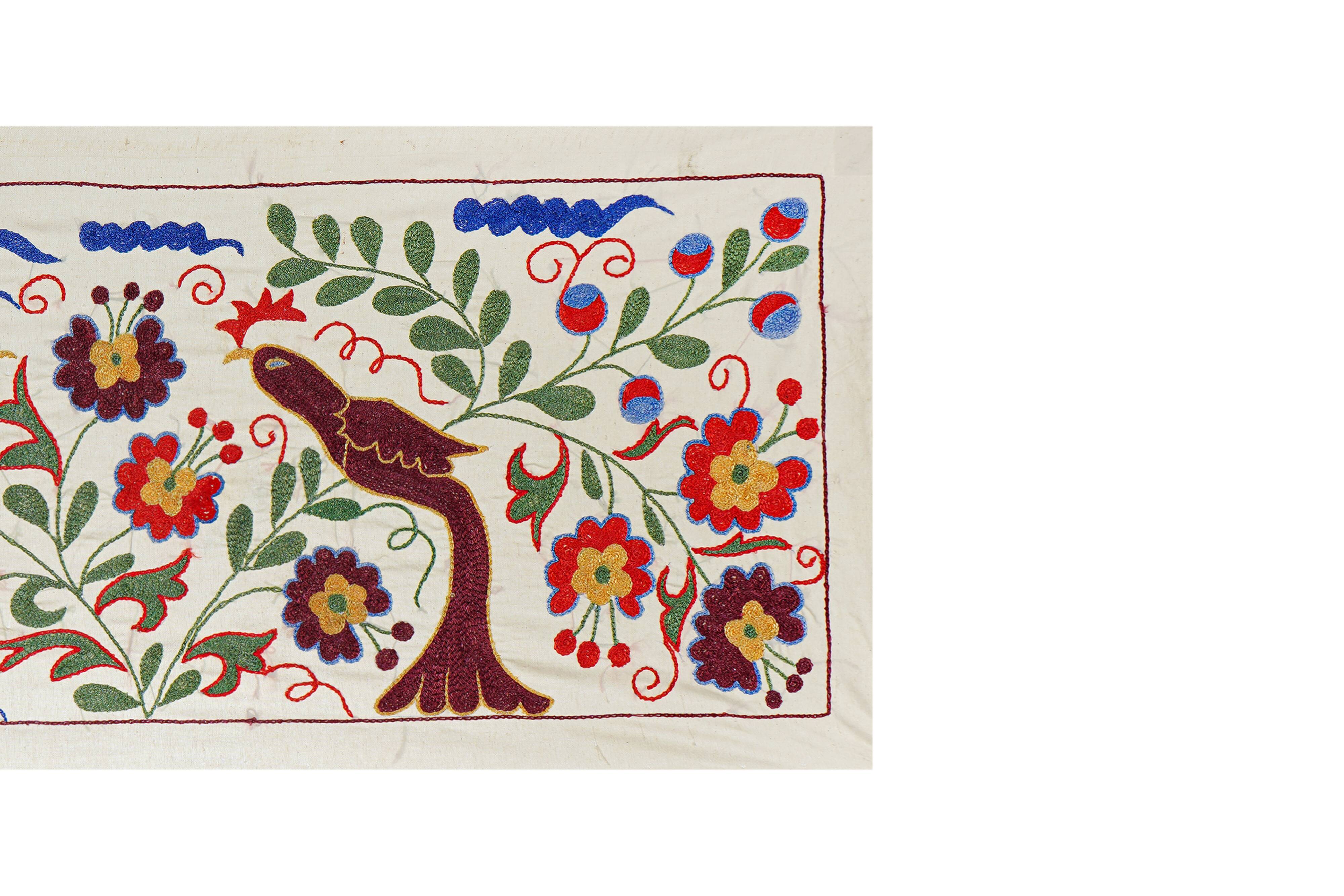 Vintage Turkish hand-knotted rug 44x96 cm