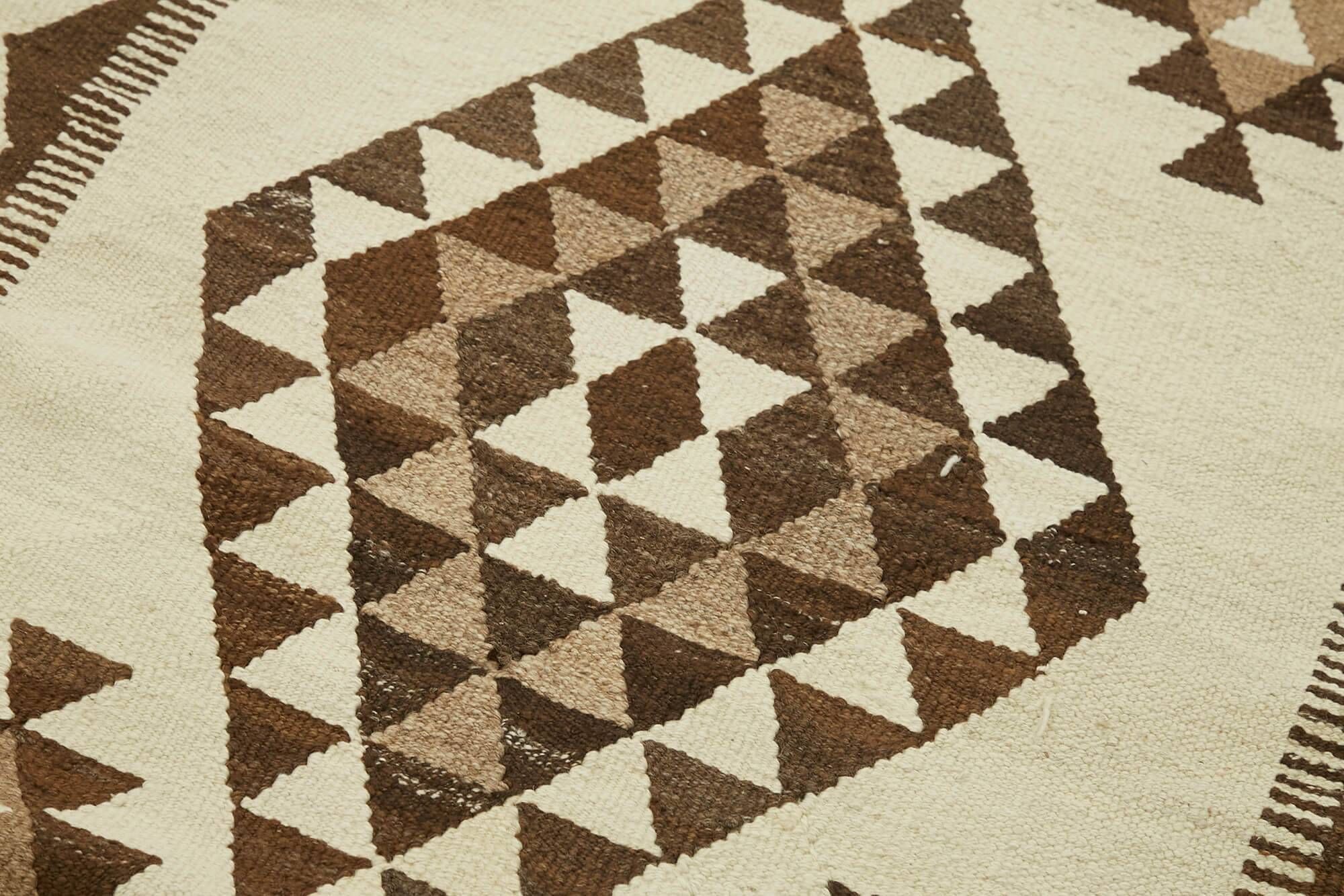 Turkish Handwoven Vintage Herki Kilim 96 cm x 360 cm