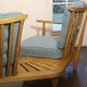 Fan bench by Guillerme and Chambron reupholstered