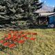 Lot de 12 chaises métal
