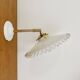 Applique abat-jour vintage en opaline blanche