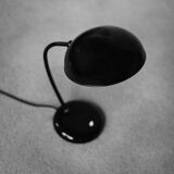 Vintage Bauhaus German Minimalist Black Metal Desk Lamp from Gebrüder Cosack Gecos, 1940s