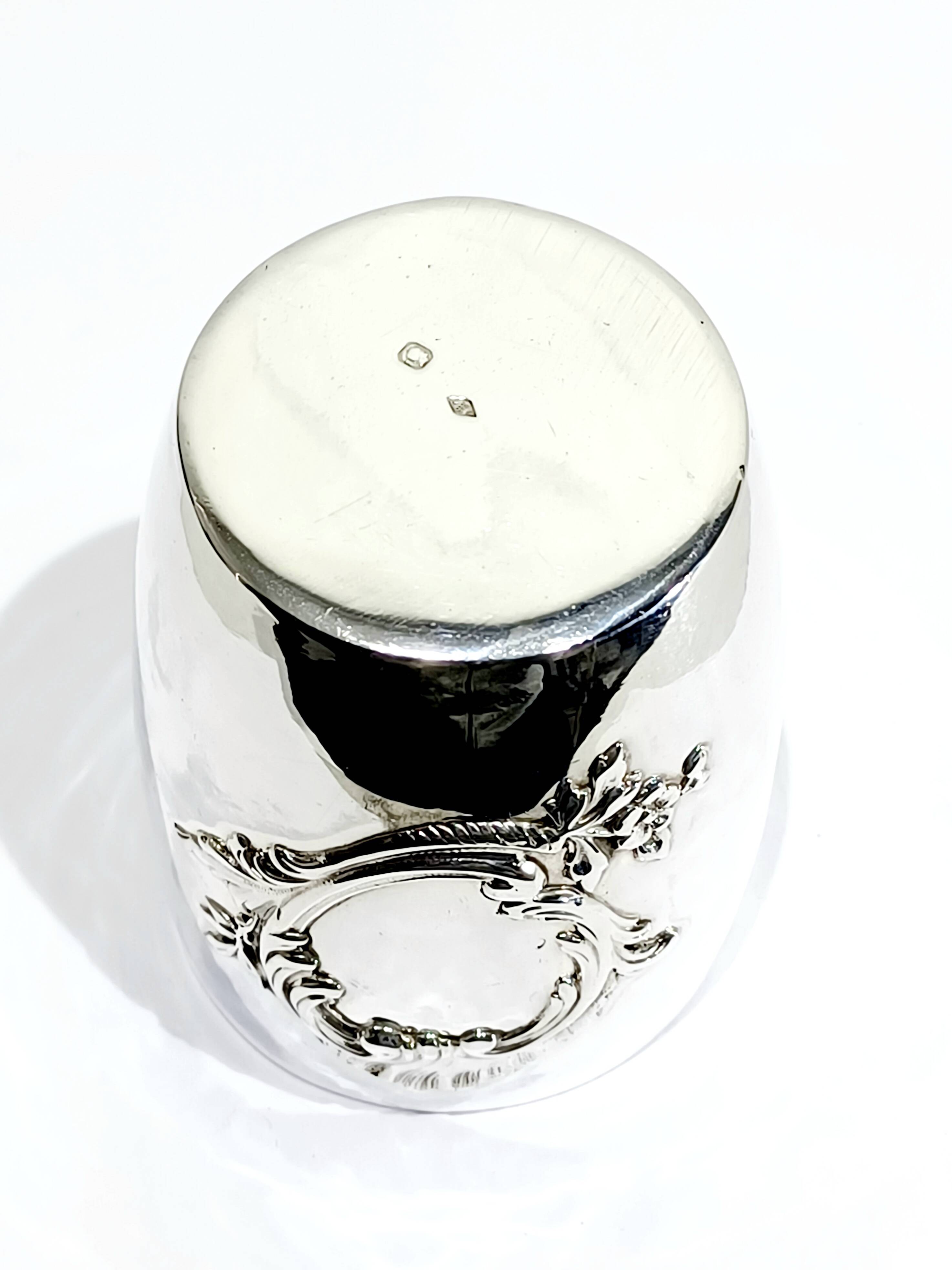 Louis XV style solid silver cup