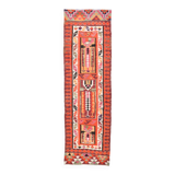 3x10 Kilim Pumpkin Orange Wool Runner Rug, 90x300Cm