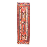 Tapis Kilim en laine orange citrouille 3x10, 90x300 cm