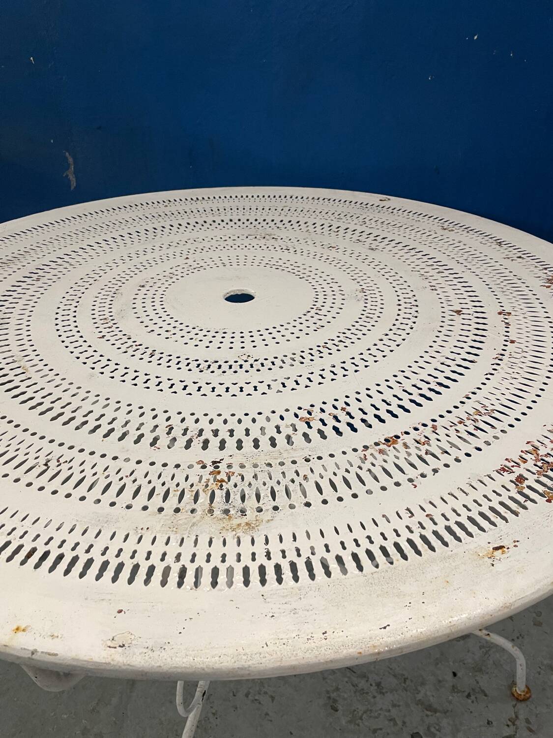 Vintage wrought iron garden table