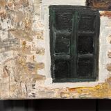 Huile sur toile par Claude Claveau Le Chalet des Chasseurs 1995