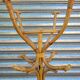 Rattan coat rack