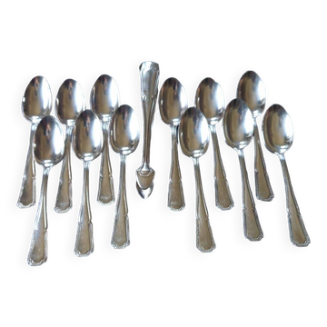 Mocha service: spoons and sugar tongs