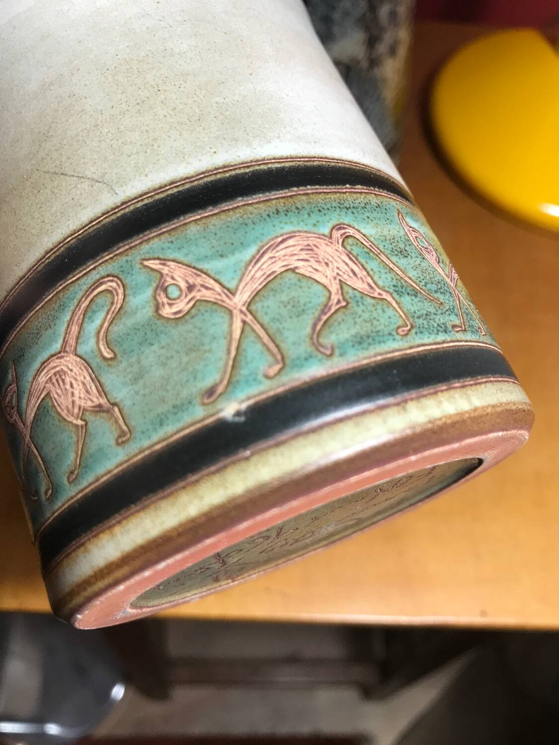 Rene Morel ceramic mug 1969
