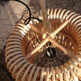 Natural rattan pendant light