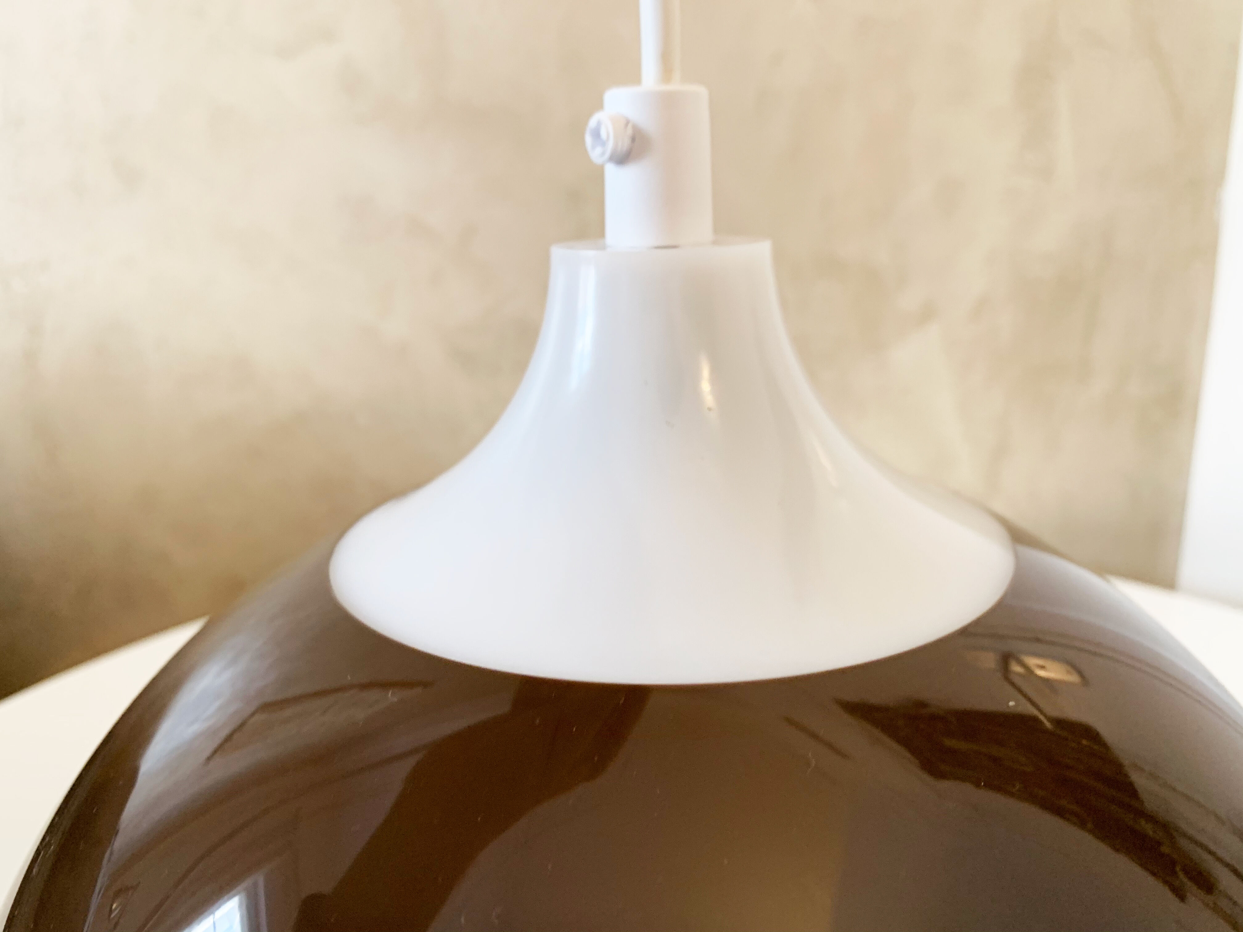 Brown Space Age Ceiling Light by A. Schröder Kemi, Denmark 1970s