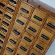 Dutch industrial apothecary cabinet in beech/pine, circa 1950s