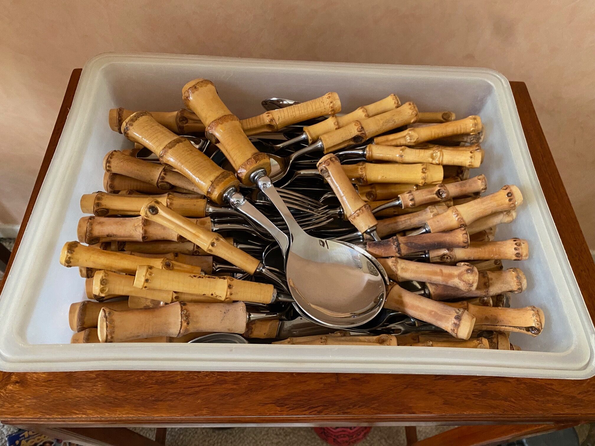 Ion and bamboo cutlery set 74 pieces