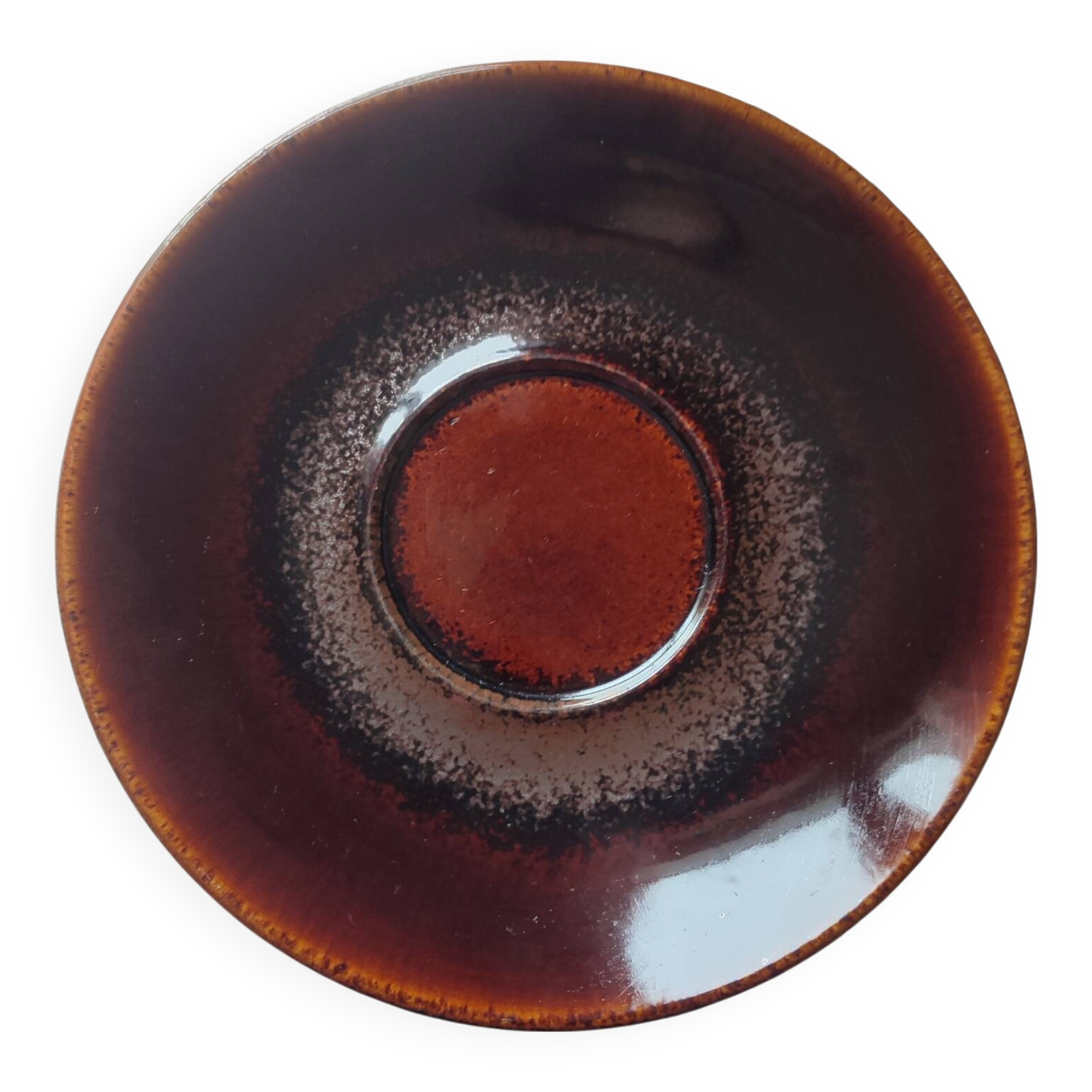 Vintage ceramic plate from Art Grès de l'Arnon France