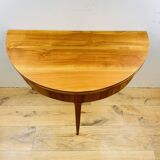 Biedermeier half-moon folding table in blond wood