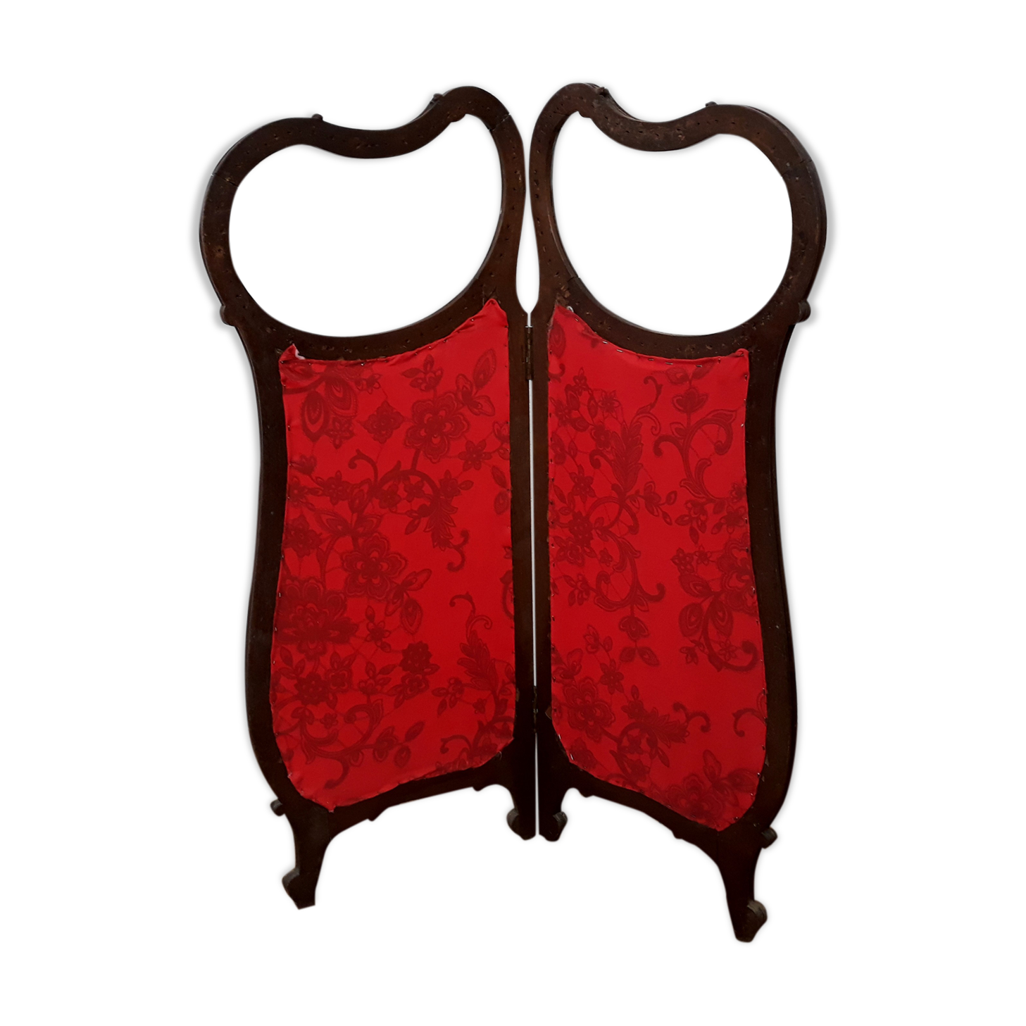 Screen carved wood glass beveled