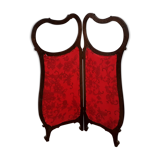 Screen carved wood glass beveled