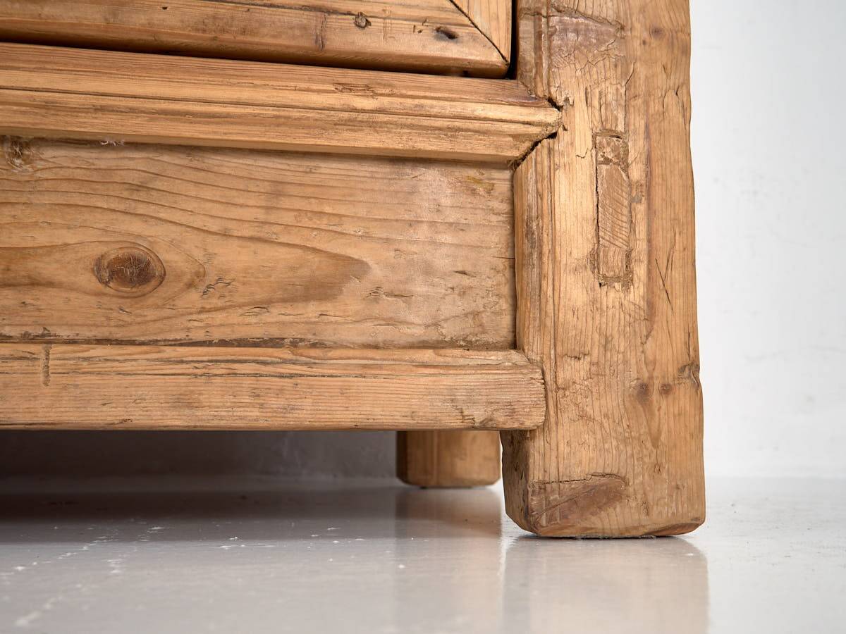 Antique wooden three-door sideboard (circa 1920)