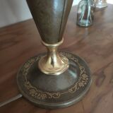 Le Tanneur leather and brass desk lamp