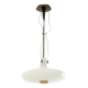 Glass and brass chandelier by Bruno Chiarini, 1950s