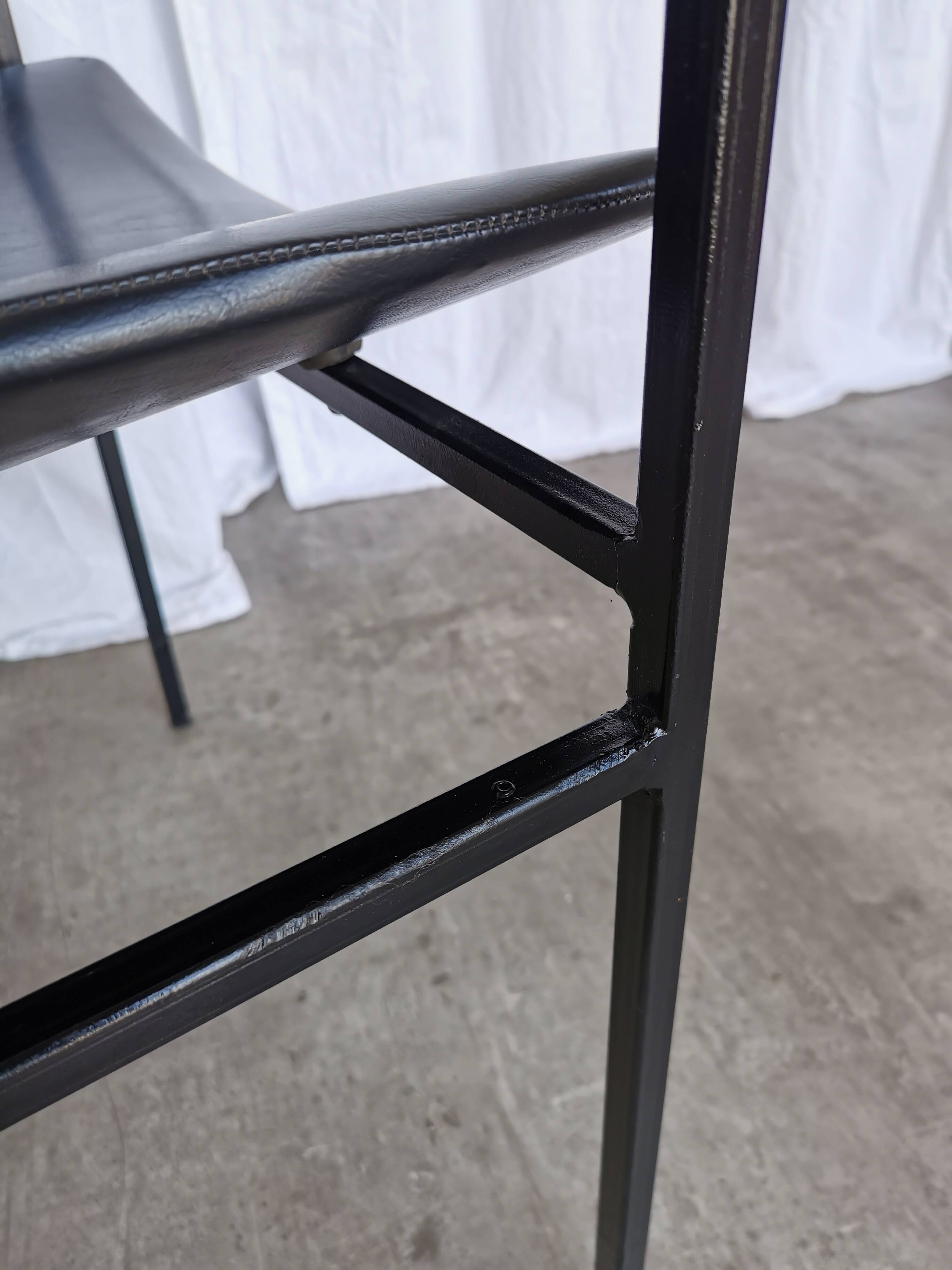 Vintage Niko Kralj Lounge Chair: Black Skai Leather & Wood Armrests