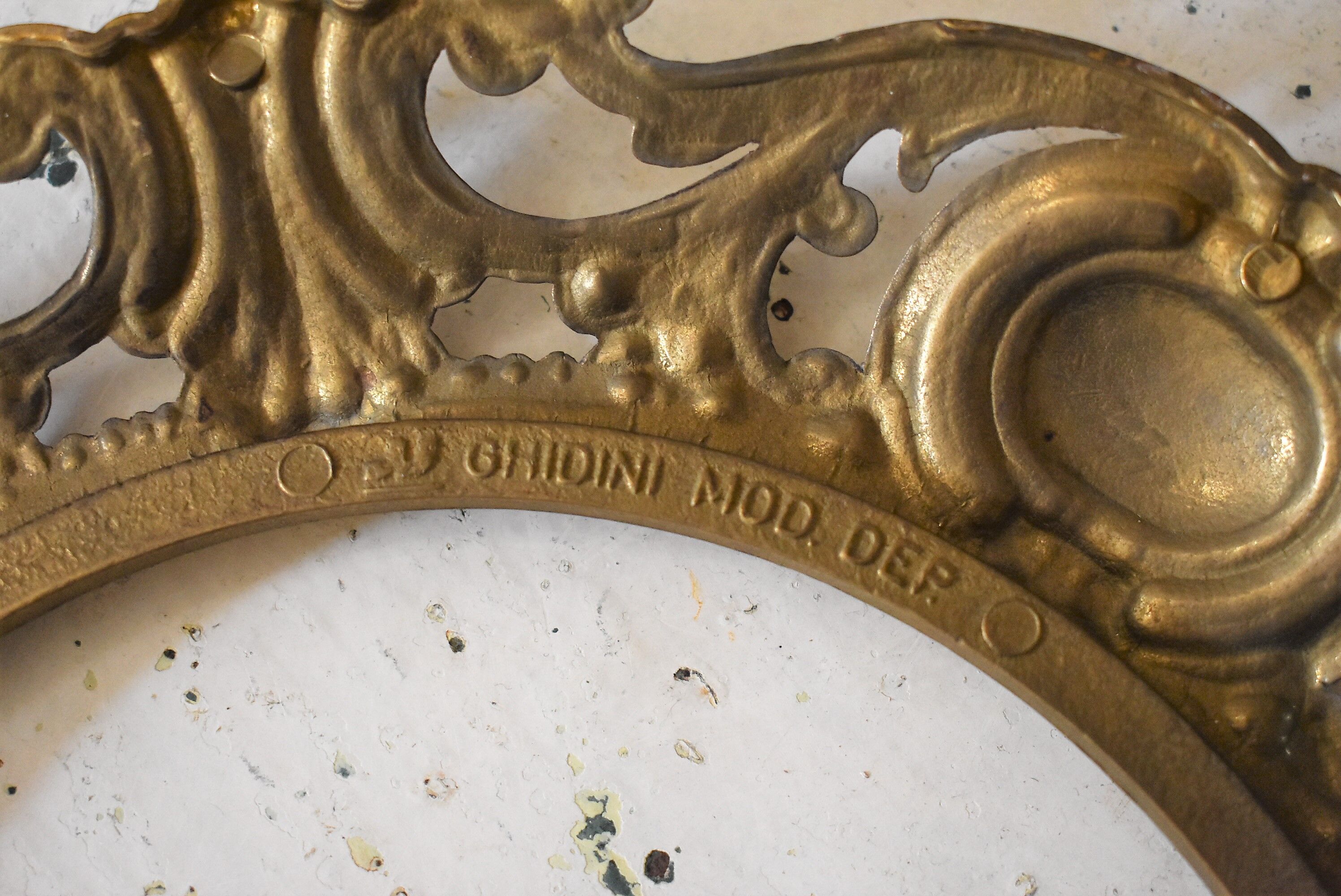 Ceiling lamp brass and vintage glass Foundry Ghidini
