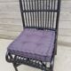 Set of 6 black rattan chairs