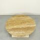 1970s Italian Travertine Minimalist Geometric Coffee Table. Modern/Midcentu