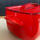 Vintage enamelled cast iron casserole dish