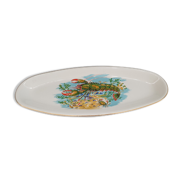 Plat à poisson ovale céramique Sarreguemines