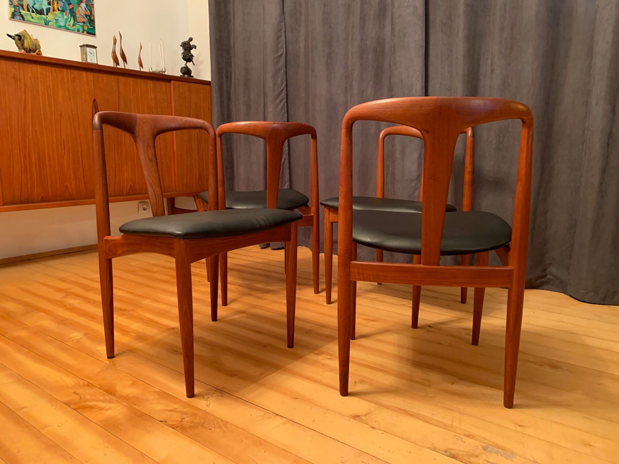 A set of four Juliane chairs by Johannes Andersen, Uldum Møbelfabrik, Denmark, 1960s.