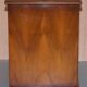 Burr Yew wood commode with leather top in Butler style