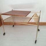 Desserte vintage vinyles laiton