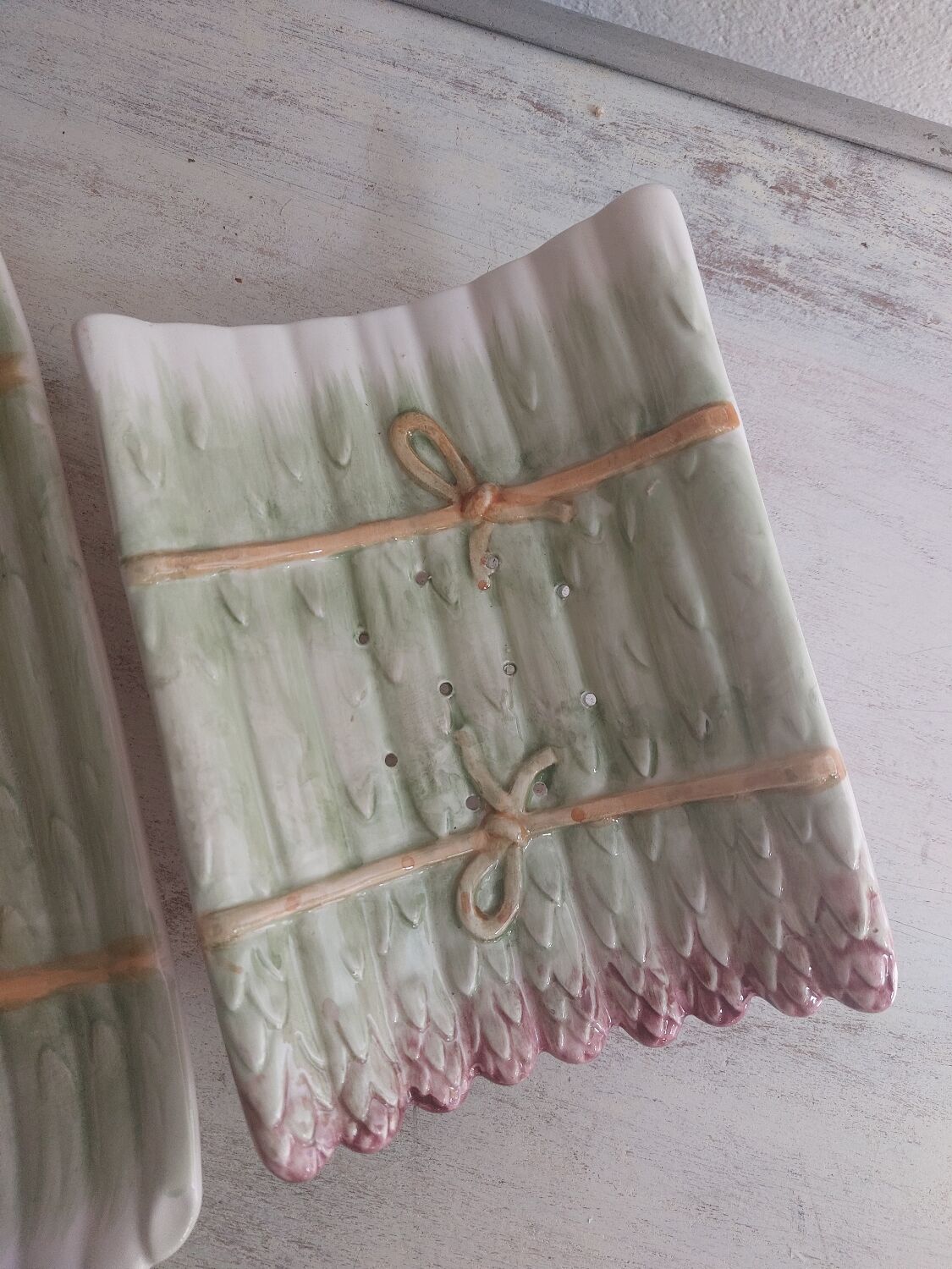 Flat asparagus set and slip drainer