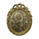 Antique oval gilded mirror – Louis XVI style with ribbon bow