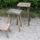 Rustic solid wood stool