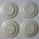 4 plates creil & montereau chardonnerets model with sepia birds decor
