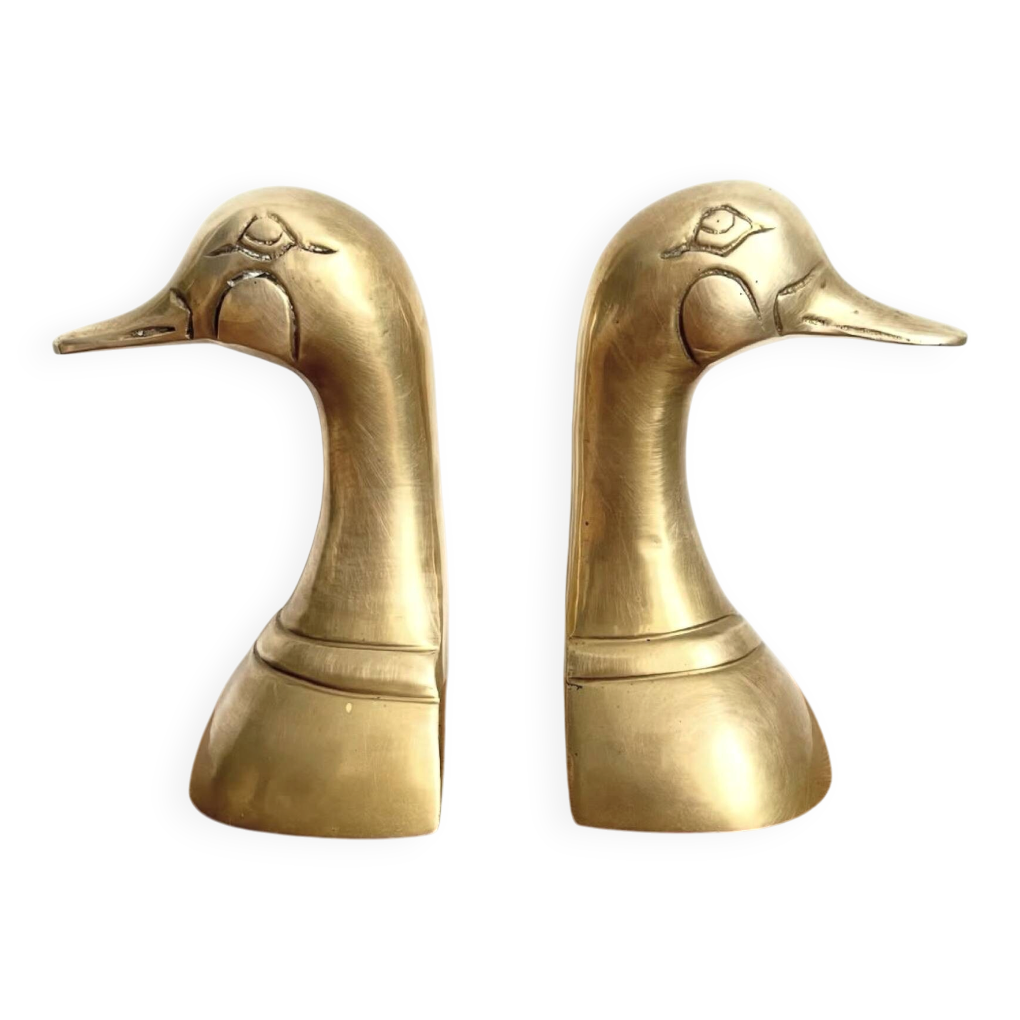 Duck brass bookends