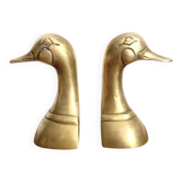 Duck brass bookends