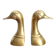 Duck brass bookends