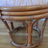 Rattan pouf