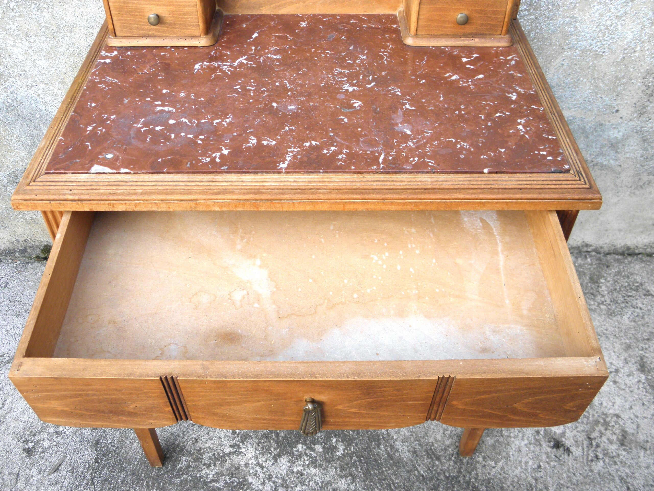 Marble tray side table