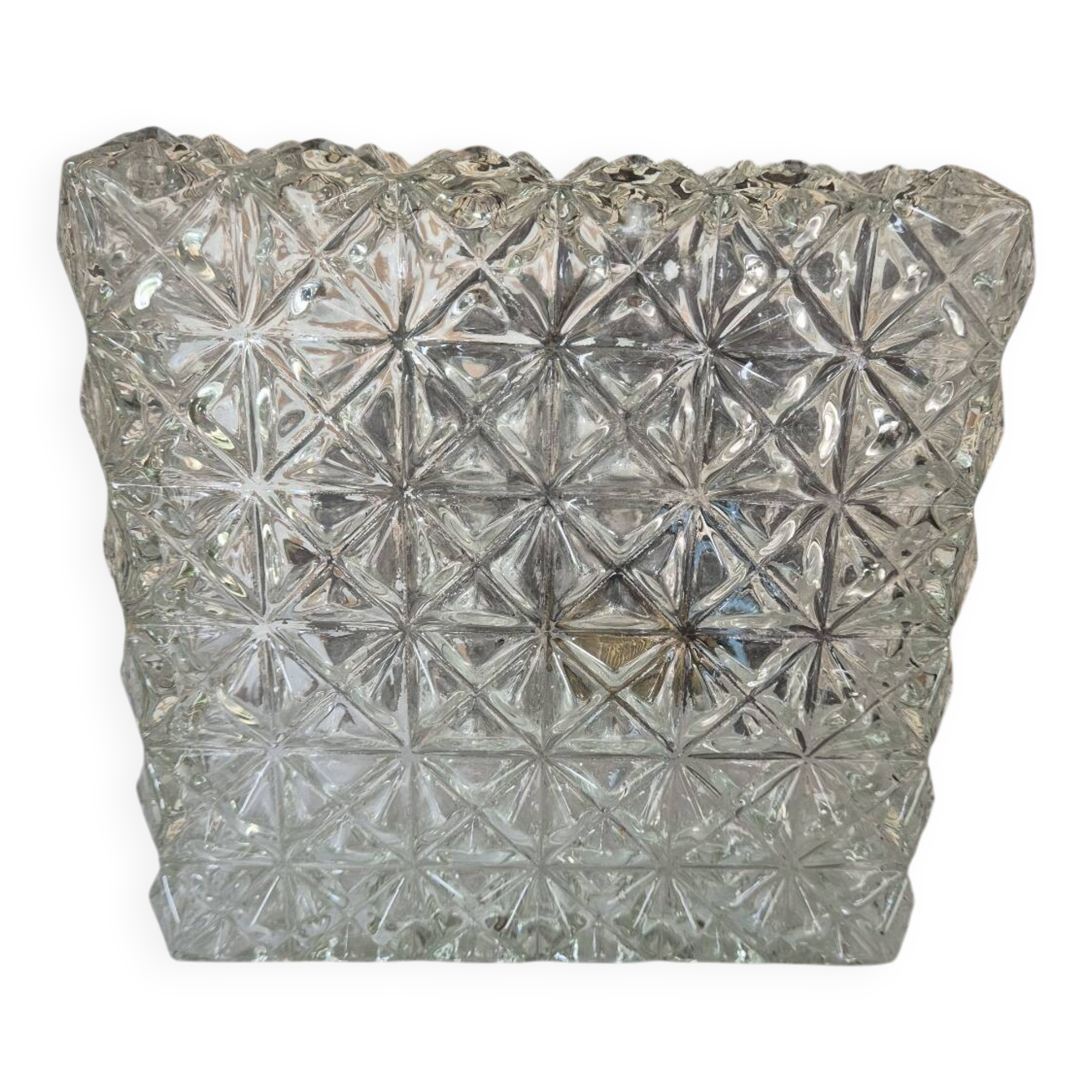 Square glass ceiling light