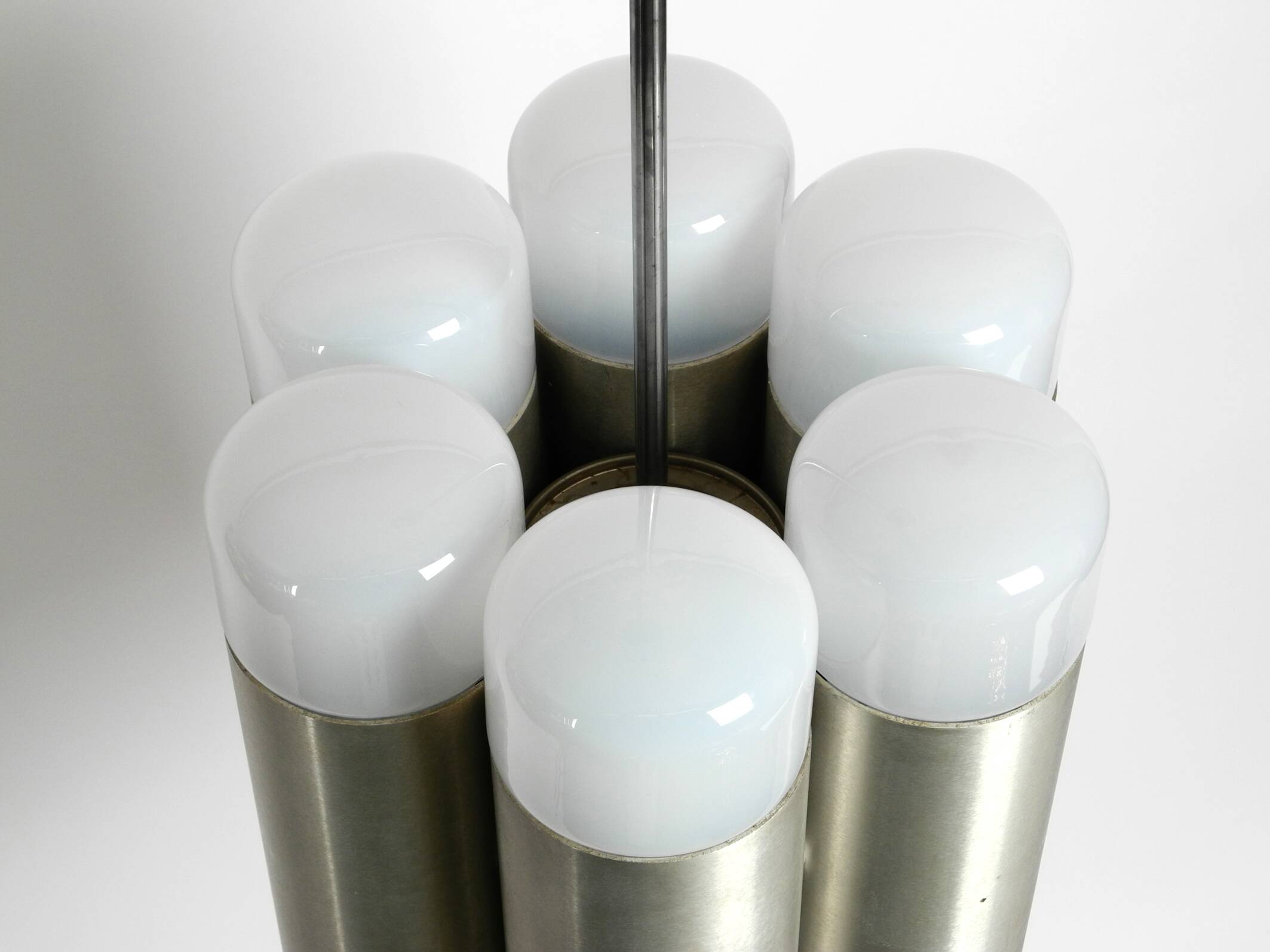 Italian 1960s Space Age ceiling lamp with 13 glasses by Goffredo Reggiani