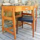 Small desk and vintage Scandinavian chair from the 50s-60s by Niels Otto Möller.