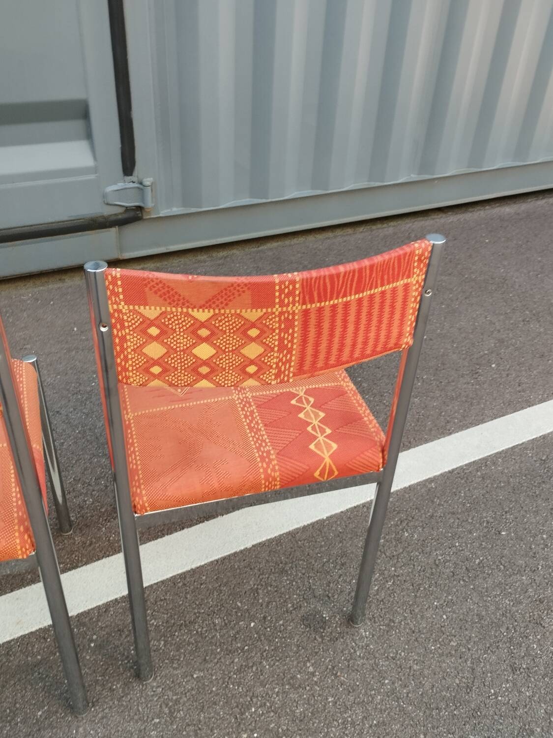 Set of 4 vintage chrome antique chairs