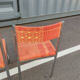 Set of 4 vintage chrome antique chairs