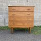 French chest of drawers Luterma in oak and brass, 1960